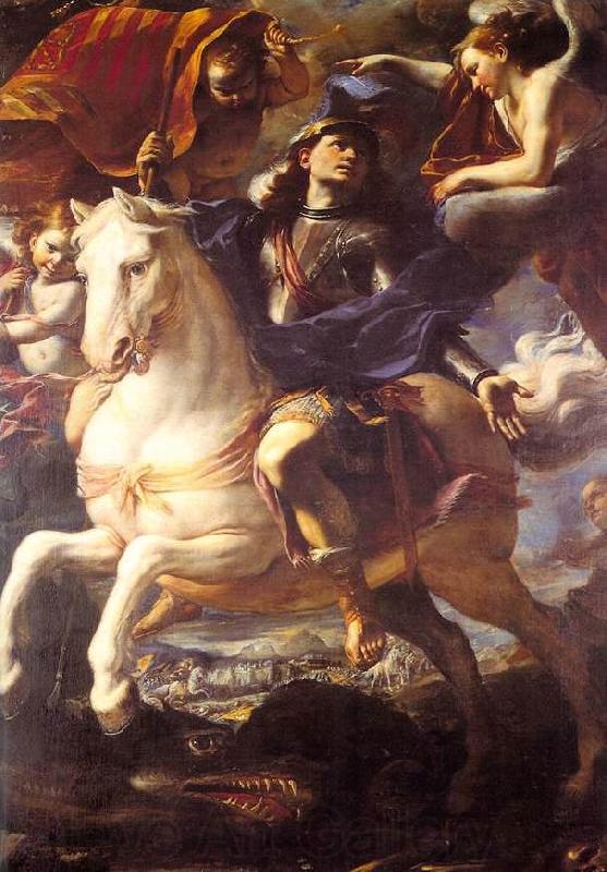 PRETI, Mattia St. George on Horseback af Germany oil painting art